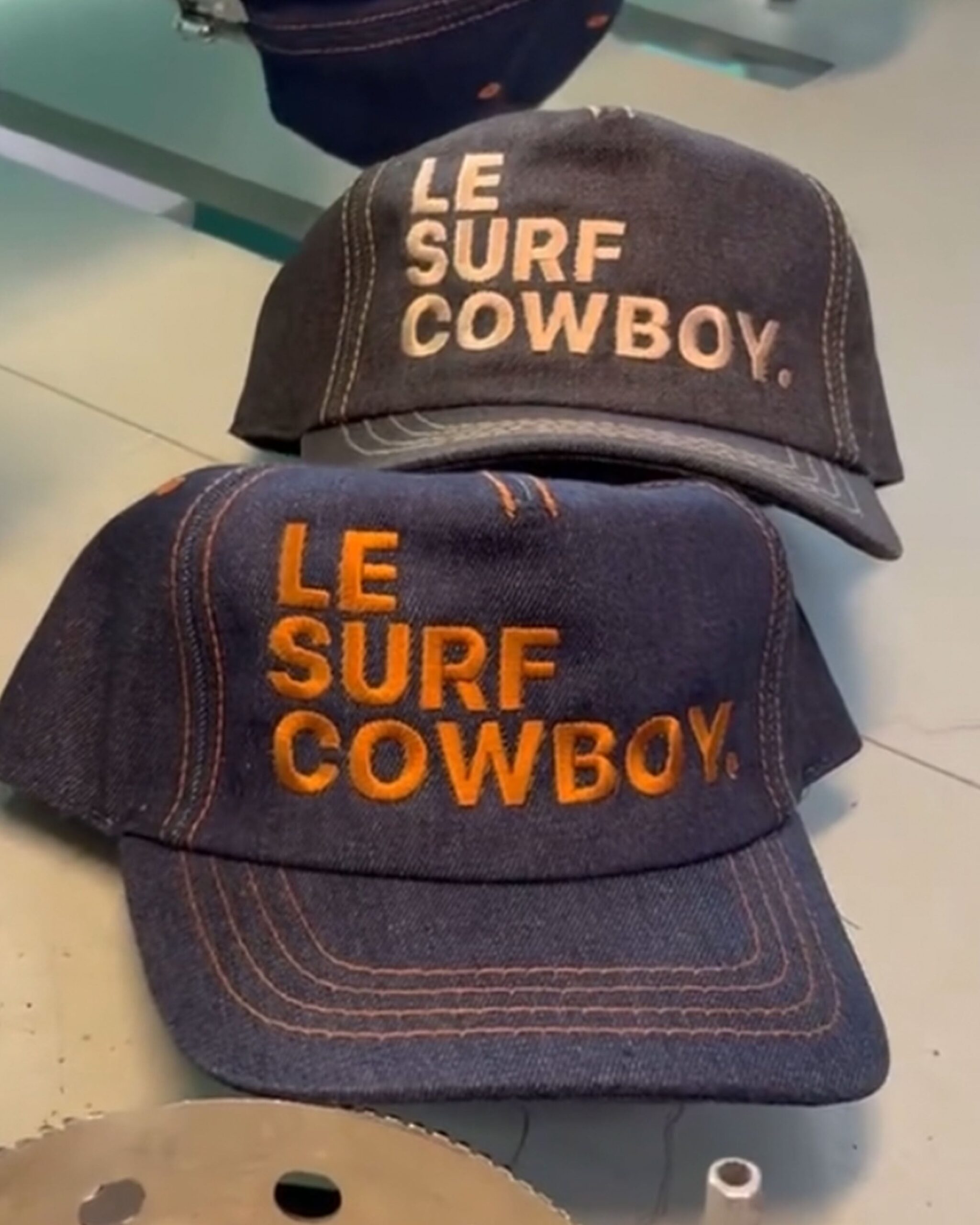 le-surf-cowboy-denim-hats